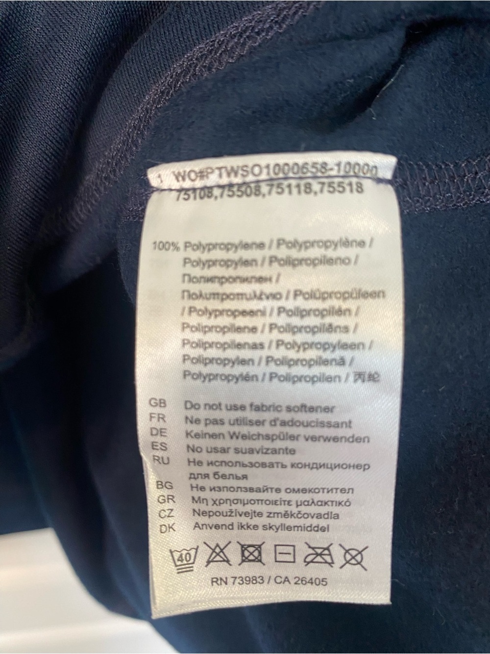 Helly Hansen HH Workwear Base Layer Thermal Shirt Navy Blue Long Fit Size M - Picture 7 of 12